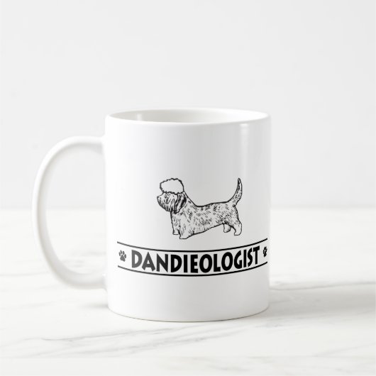 DandieユーモアのあるなDinmontテリア コーヒーマグカップ (左)