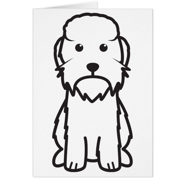 Dandie Dinmontテリア犬の漫画 (正面)