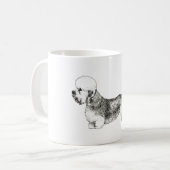 Dandie Dinmontテリア コーヒーマグカップ (正面左)
