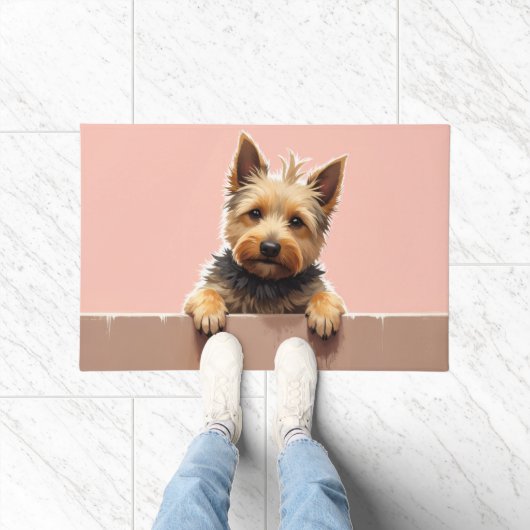 Dandie Dinmont Terrier Doormat Art ドアマット (室内)