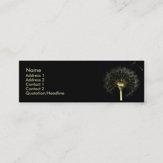 Dandilionのプロフィールカード スキニー名刺 (正面)