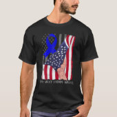 Dandy-Walker Syndrome Awareness American Flag Blue Tシャツ (正面)