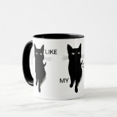Dandylandの創造によるクールな黒猫のコーヒー・マグ マグカップ (正面左)
