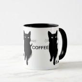 Dandylandの創造によるクールな黒猫のコーヒー・マグ マグカップ (正面右)