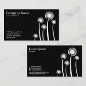 DandyLion時計 – 黒に白 名刺 (正面/裏面)