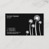 DandyLion時計 – 黒に白 名刺 (裏面)