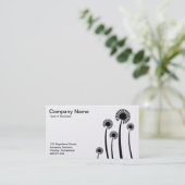 DandyLion時計 – 黒オン白(金ゴールド) 名刺 (スタンド正面)