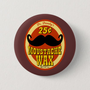 dandy's Moustache Wax先生の 缶バッジ