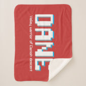 Dane男の子の名前と意味ピクセル文字ゲーマー シェルパブランケット (正面)