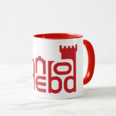 Danebodの赤のロゴ マグカップ (正面右)