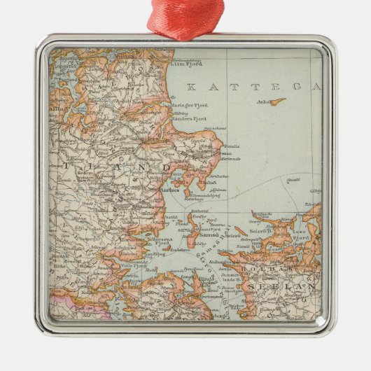 Danemark -デンマークマップ メタルオーナメント (正面)