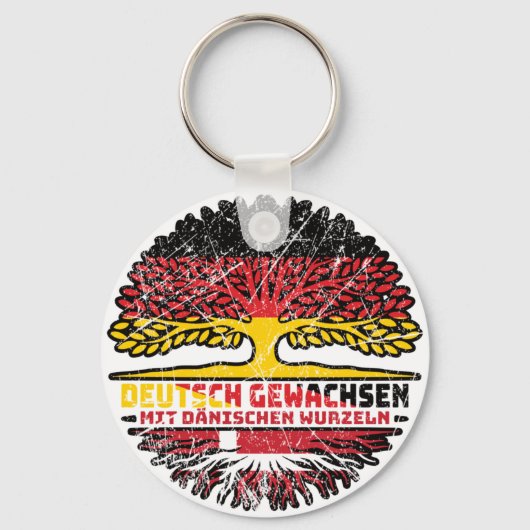 Dänemark Dänisch Deutsch Deutschland Baum Wurzel キーホルダー (正面)