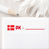 Danemark id postcrossing ラベル (インサイチュ)