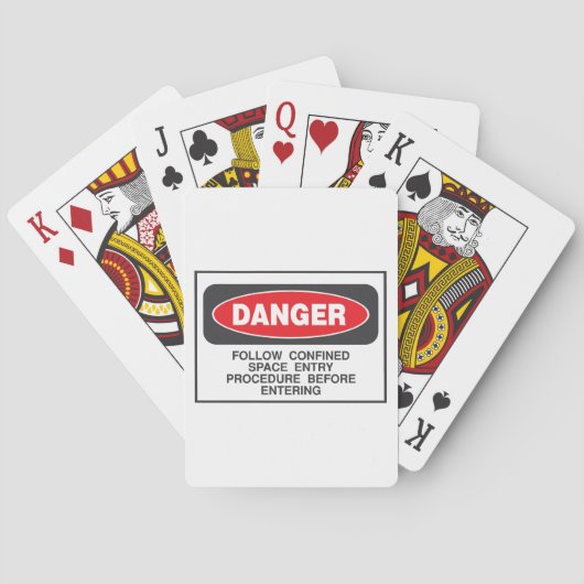 Danger Confined Space Entry Safety Warning トランプ (裏面)