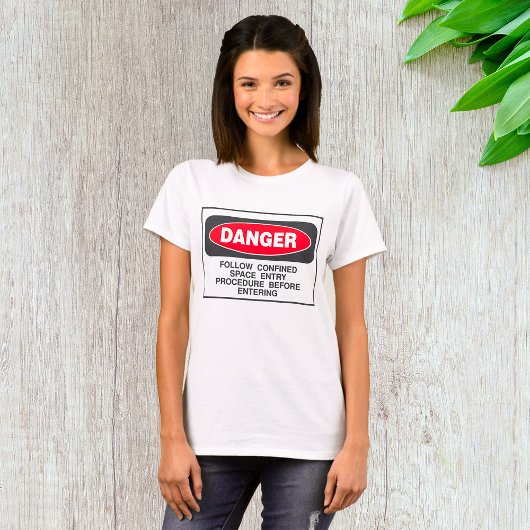 Danger Confined Space Entry Safety Warning Tシャツ