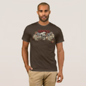 Danger Dad Cooking: Humorous Skull Chef T-Shirt Tシャツ (正面フル)
