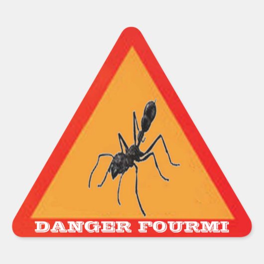 DANGER FOURMI 三角形シール (正面)