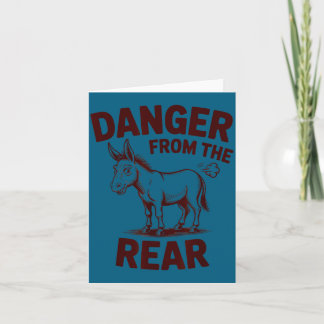 Danger From The Rear Funny Humor  カード
