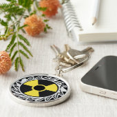 Danger Hazard Radiation Symbol キーホルダー (側面)