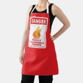 Danger Highly Flammable Person エプロン (インサイチュ)