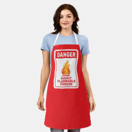 Danger Highly Flammable Person エプロン