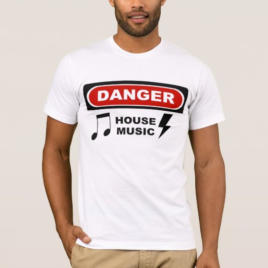 DANGER_HOUSE音楽1 Tシャツ (正面)