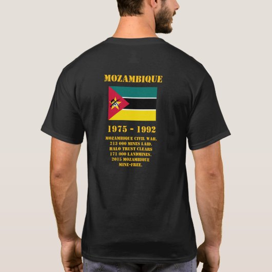 Danger Landmines, Mozambique Tシャツ (裏面)