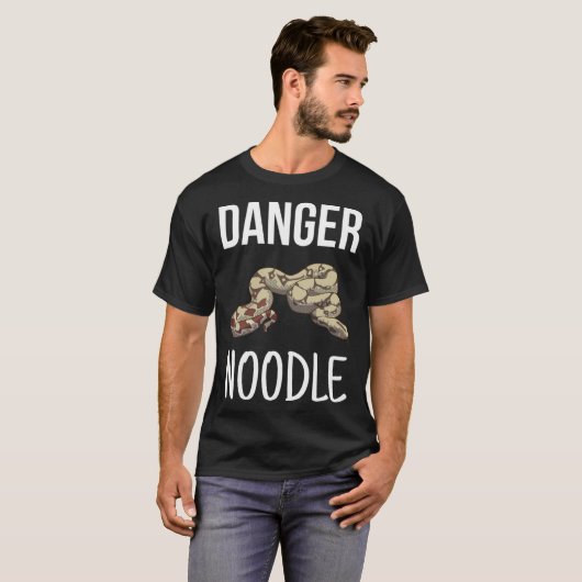 Danger Noodle  Herpetologist Ophidian Snake Tシャツ (正面フル)