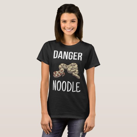 Danger Noodle  Herpetologist Ophidian Snake Tシャツ (正面フル)