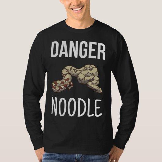 Danger Noodle  Herpetologist Ophidian Snake Tシャツ (正面)