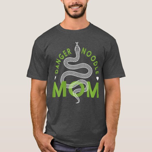 Danger Noodle Mom Herpetology Reptile Mother Snake Tシャツ (正面)