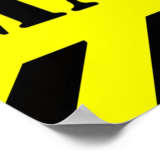 DANGER RADIOACTIVE MATERIALS Sign Halloween Prop ポスター (角)