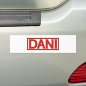 Daniのスタンプ バンパーステッカー (車上)