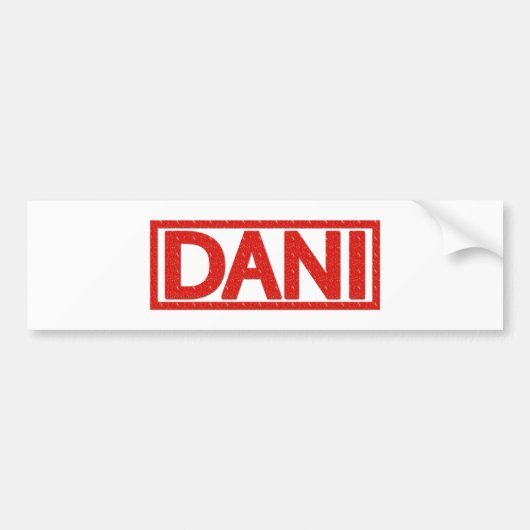 Daniのスタンプ バンパーステッカー (正面)