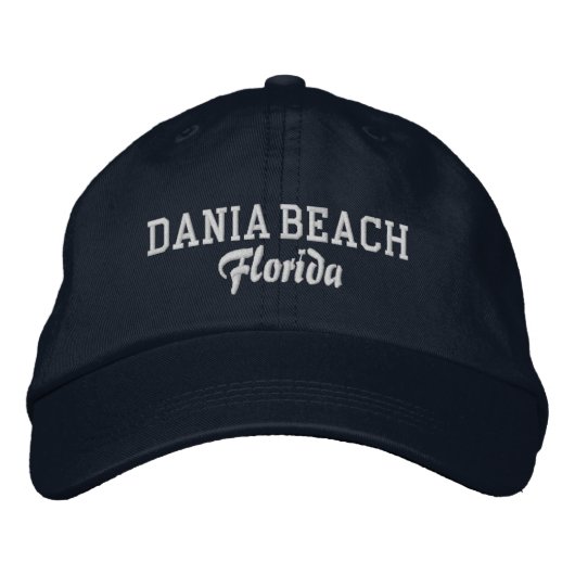 Dania Beach Florida Embroidered Baseball Hat 刺繍入りキャップ (正面)