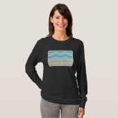 Dania Beach Florida Retro FL Waves Beach Souvenir Tシャツ (正面フル)