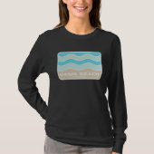 Dania Beach Florida Retro FL Waves Beach Souvenir Tシャツ (正面)