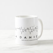 Danicaペプチド名mug コーヒーマグカップ (正面右)