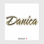 Danica black gold Lettering Aufkleber Sticker シール (シート)