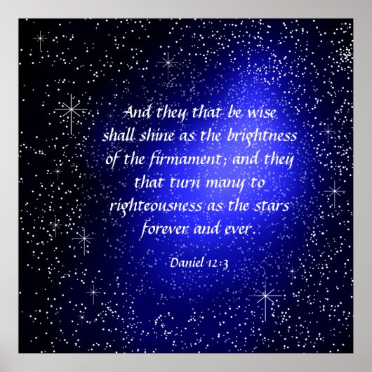Daniel 12:3キャンバス印刷 ポスター (正面)