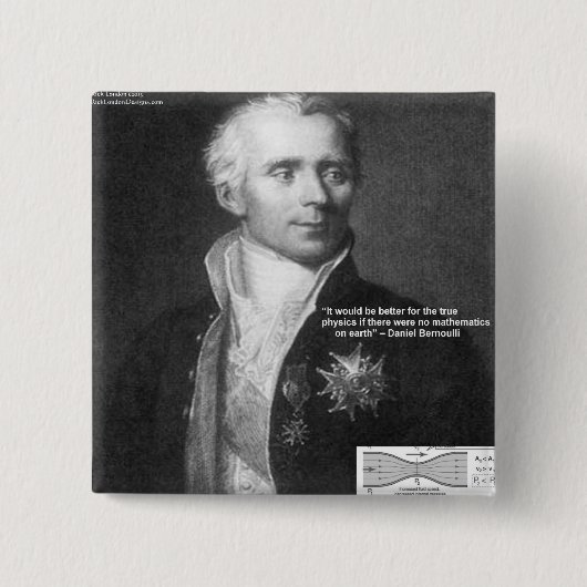 Daniel Bernoulli True Physics引用文ギフト&カード 缶バッジ (正面)