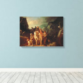 Daniel Booneはクンバーを介して入植者を護衛した キャンバスプリント (インサイチュ (ウッドフロア))