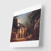 Daniel Boone escorting settlers スクエア壁時計 (傾斜)