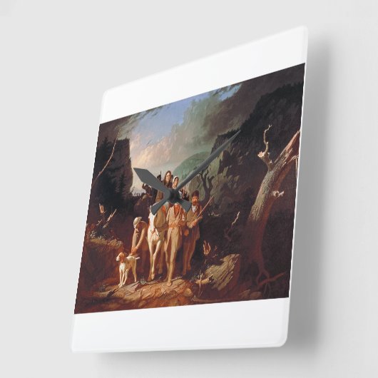 Daniel Boone escorting settlers  スクエア壁時計 (傾斜)