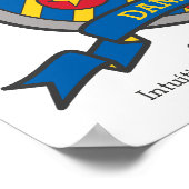 Daniel boys name letter D meaning heraldry shield ポスター (角)