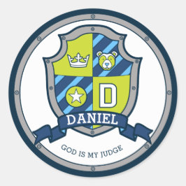 Daniel letter Dの名前は紋章のシールドの子供を意味する ラウンドシール