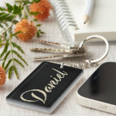 Daniel Name whitegold Schlüsselanhänger Anhänger キーホルダー (正面右)