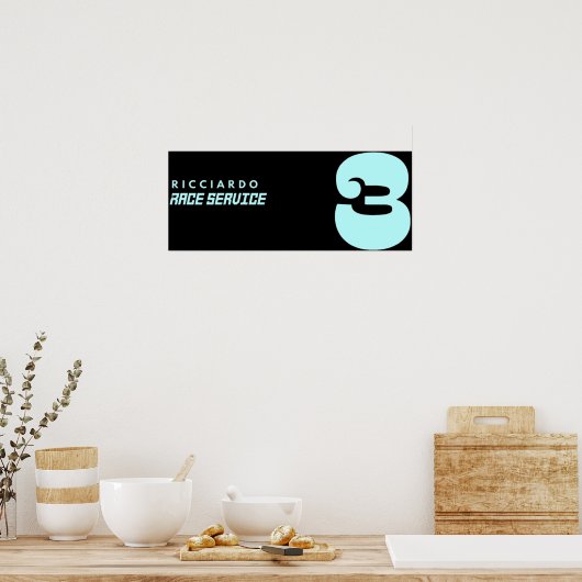 Daniel Ricciardo All Good All Ways SeaooamPurpl ポスター (キッチン)