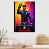 Daniel Ricciardo Formula One Racing Champion ポスター (キッチン)