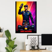 Daniel Ricciardo Formula One Racing Champion ポスター (ホームオフィス)